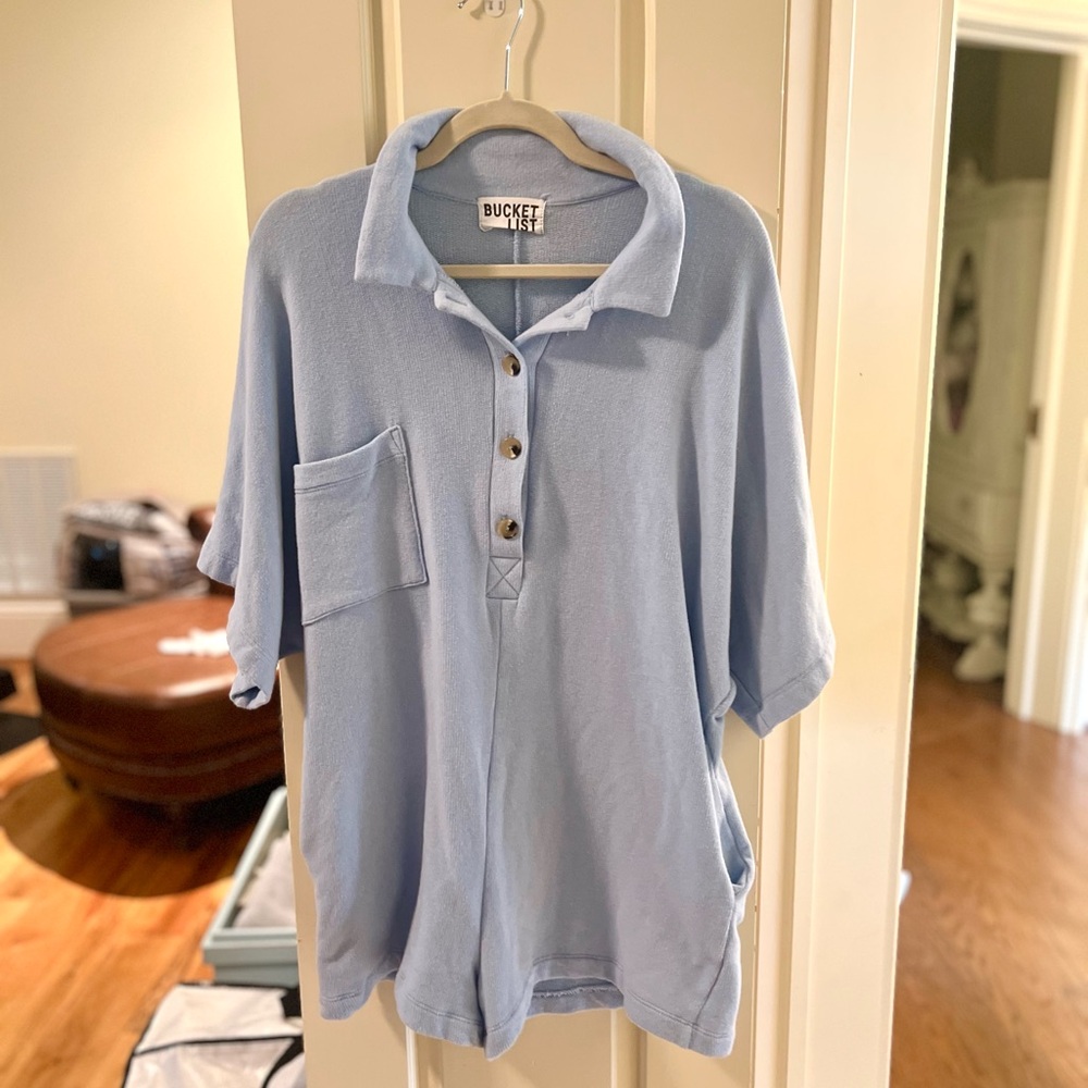 Blue Bucketlist Romper